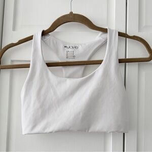 H&M Move White Racerback Sports Bra Size S Tennis Pickleball Gym